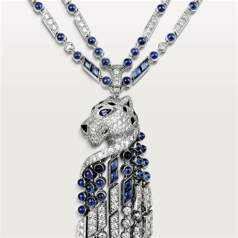 panthère cartier collier|cartier panthere with diamonds.